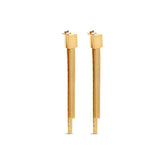 Pendientes Largos Luxor Chapados en Oro de 18K